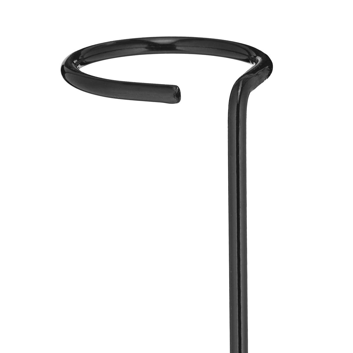 6xPFLANZSTÄBE - Schwarz, Metall (6/80/6cm) - Relaxdays