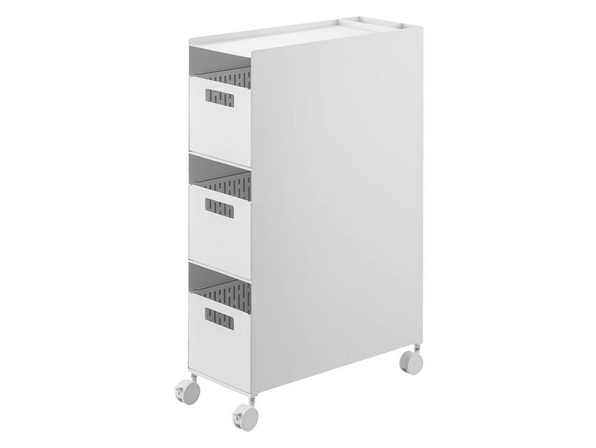 AUFBEWAHRUNGSREGAL Tower weiß 17/58/43 cm - Weiß, Metall (17/58/43cm) - Yamazaki