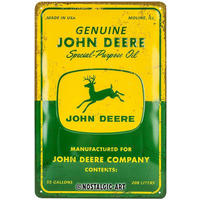 BLECHSCHILD 20/30 cm John Deere Special Purpose Oil - Multicolor, Metall (20/30/0.2cm) - Nostalgic-Art