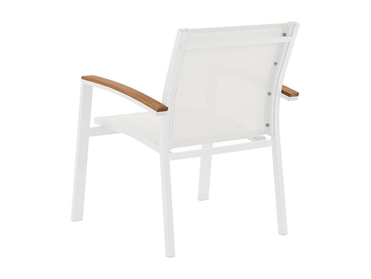 GARTENSTUHL - 2 Personen - metall - weiß Taipivai - Weiß, Metall (55/89/61cm) - Vente-Unique