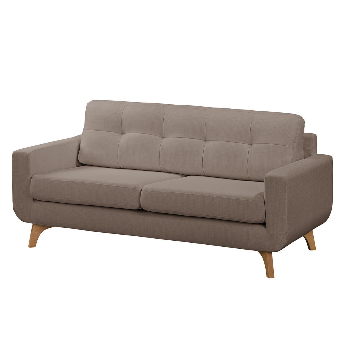 2-SITZER SOFA - Strukturstoff - Cappuccino, Textil (178/88/90cm) - home24