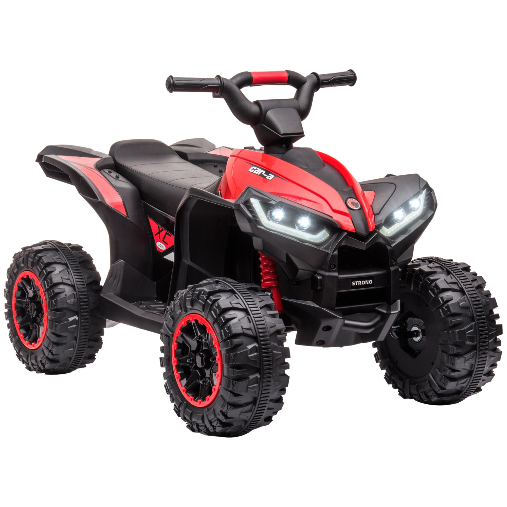 ELEKTRO-QUAD - Rot/Schwarz, Kunststoff/Metall (83/53/55.5cm) - HOMCOM