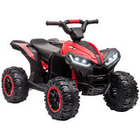 ELEKTRO-QUAD - Rot/Schwarz, Kunststoff/Metall (83/53/55.5cm) - HOMCOM