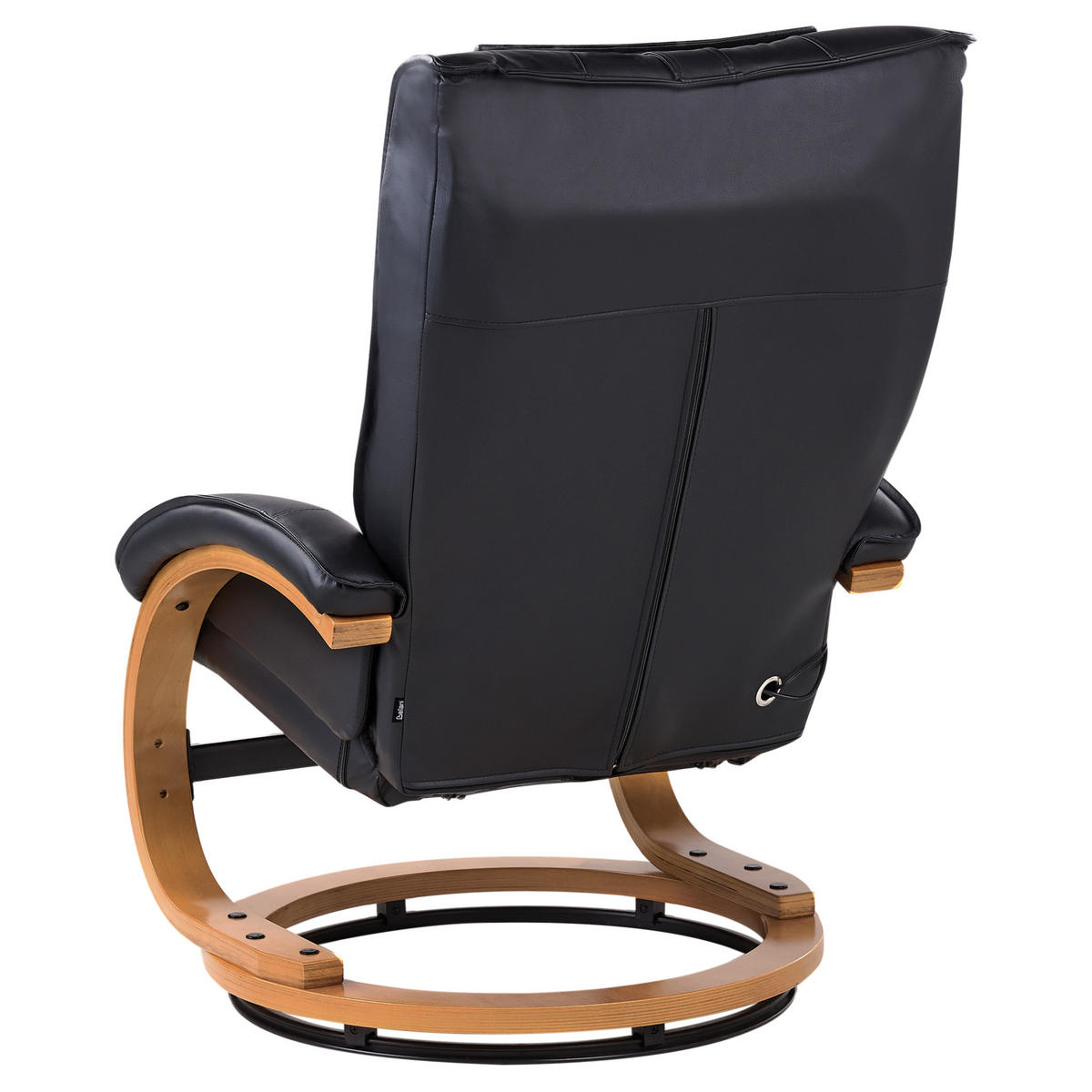 MASSAGESTUHL mit Fußstütze Kunstleder Schwarz Majestic - Schwarz, Kunststoff (68/98/82cm) - Beliani