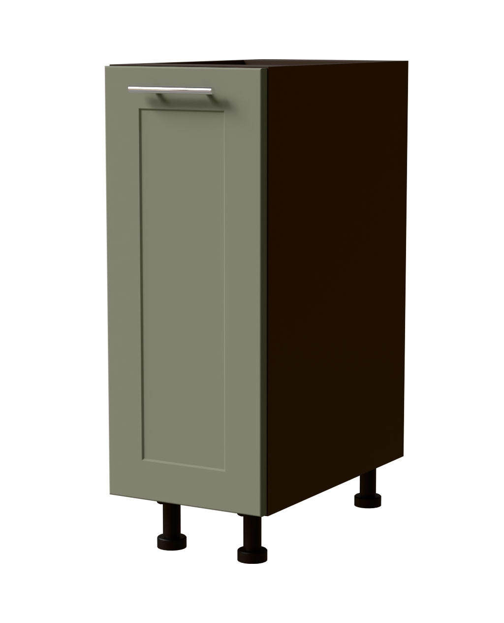 Feldmann-Wohnen Küchenunterschrank Grün, Dunkelgrau 30x82x50 cm