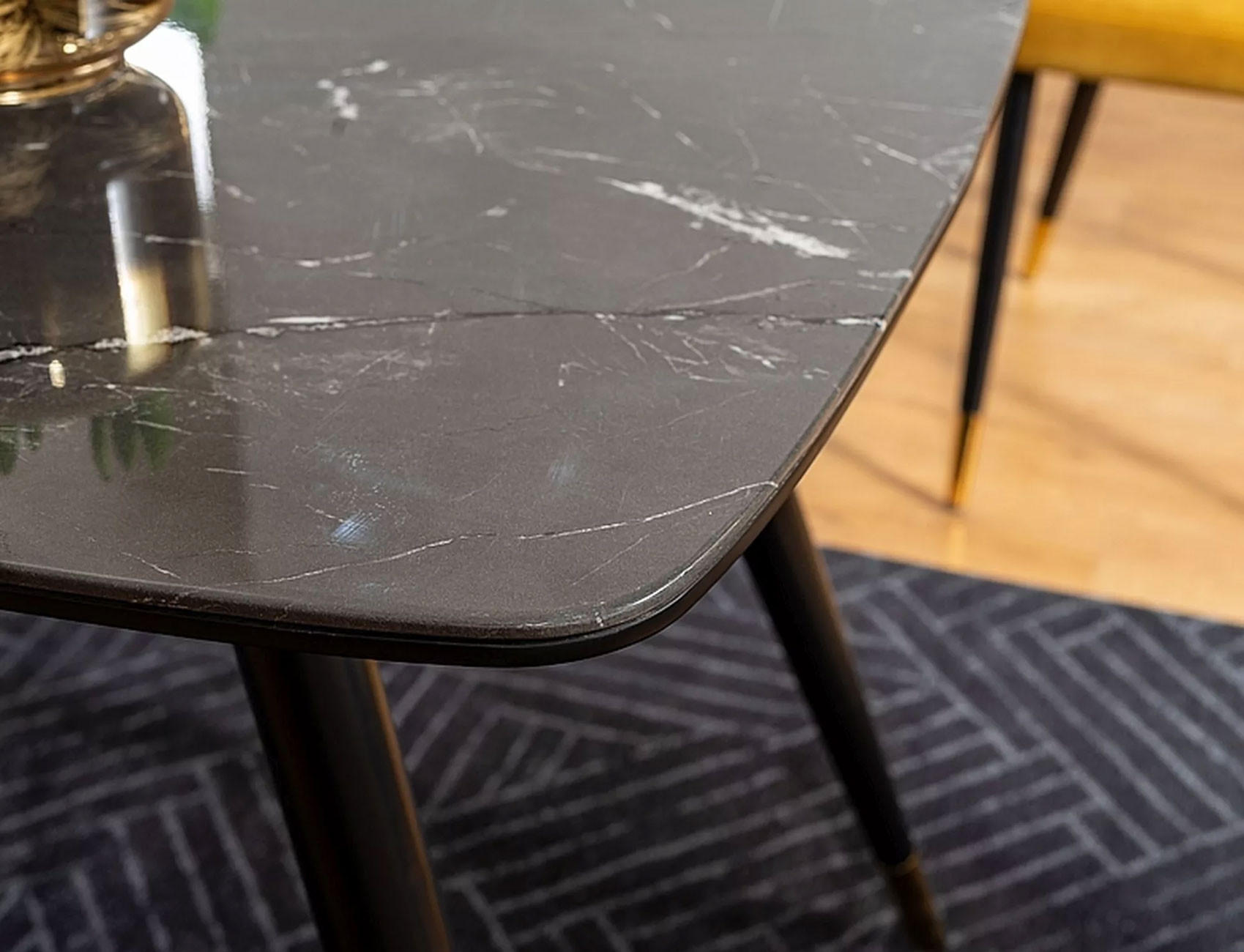 Thumbnail - Feldmann-Wohnen Esstisch, Schwarz, Schwarz, Holz, Rechteckig, 140x76x80 cm, Esszimmer, Tische, Esstische