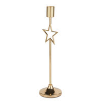 KERZENHALTER Starlet 28cm - Goldfarben, Metall (7/28/7cm) - Butlers