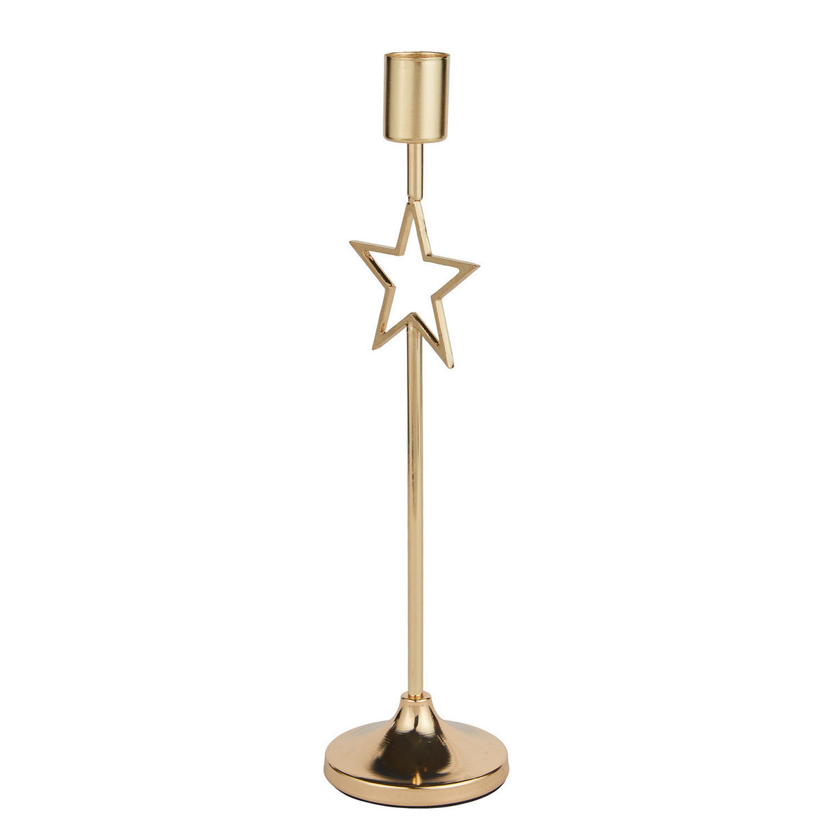 KERZENHALTER Starlet 28cm - Goldfarben, Metall (7/28/7cm) - Butlers