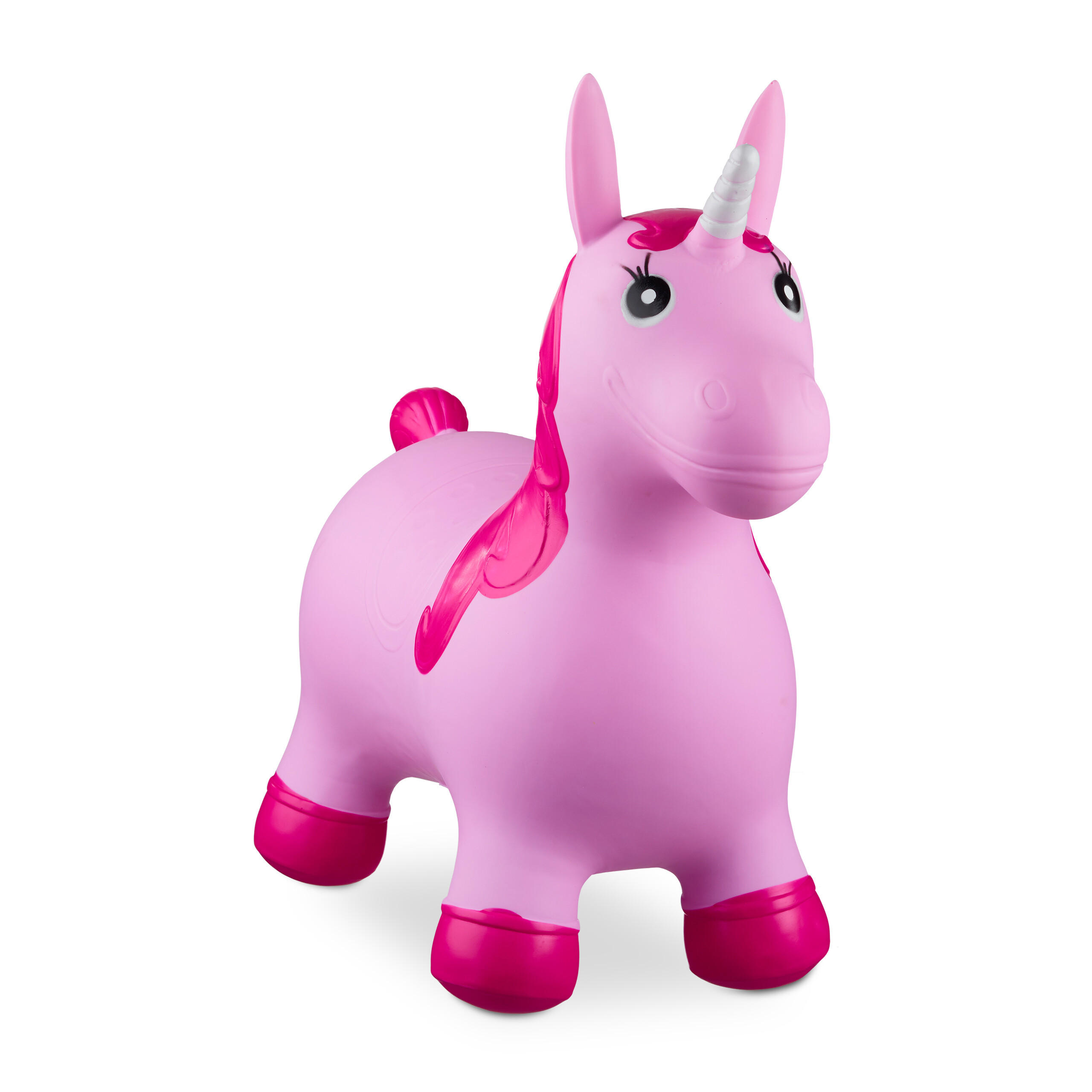 HÜPFTIER Einhorn - Pink, Kunststoff (62/26/52cm) - Relaxdays