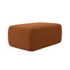 POUF Samt Stoff Orange - Terra cotta/Schwarz, Kunststoff/Textil (102/40/62cm) - Makamii
