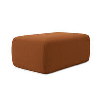 POUF Samt Stoff Orange - Terra cotta/Schwarz, Kunststoff/Textil (102/40/62cm) - Makamii