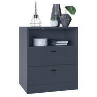 KOMMODE Pino Fronten in Anthrazit matt - Dunkelgrau/Anthrazit, Holzwerkstoff (56/67.5/36cm) - Vladon