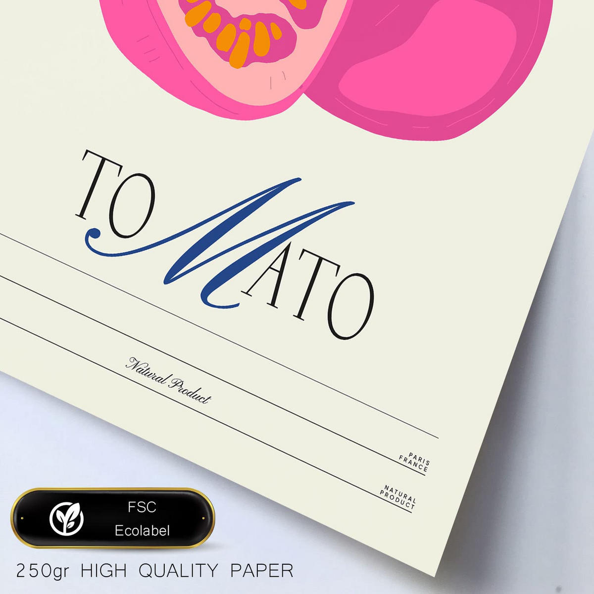 POSTER Set Mit 6 Iss Pink Größe A3 & A4 Weißer Rahmen - Weiß, Papier (29.7/1cm) - Nacnic