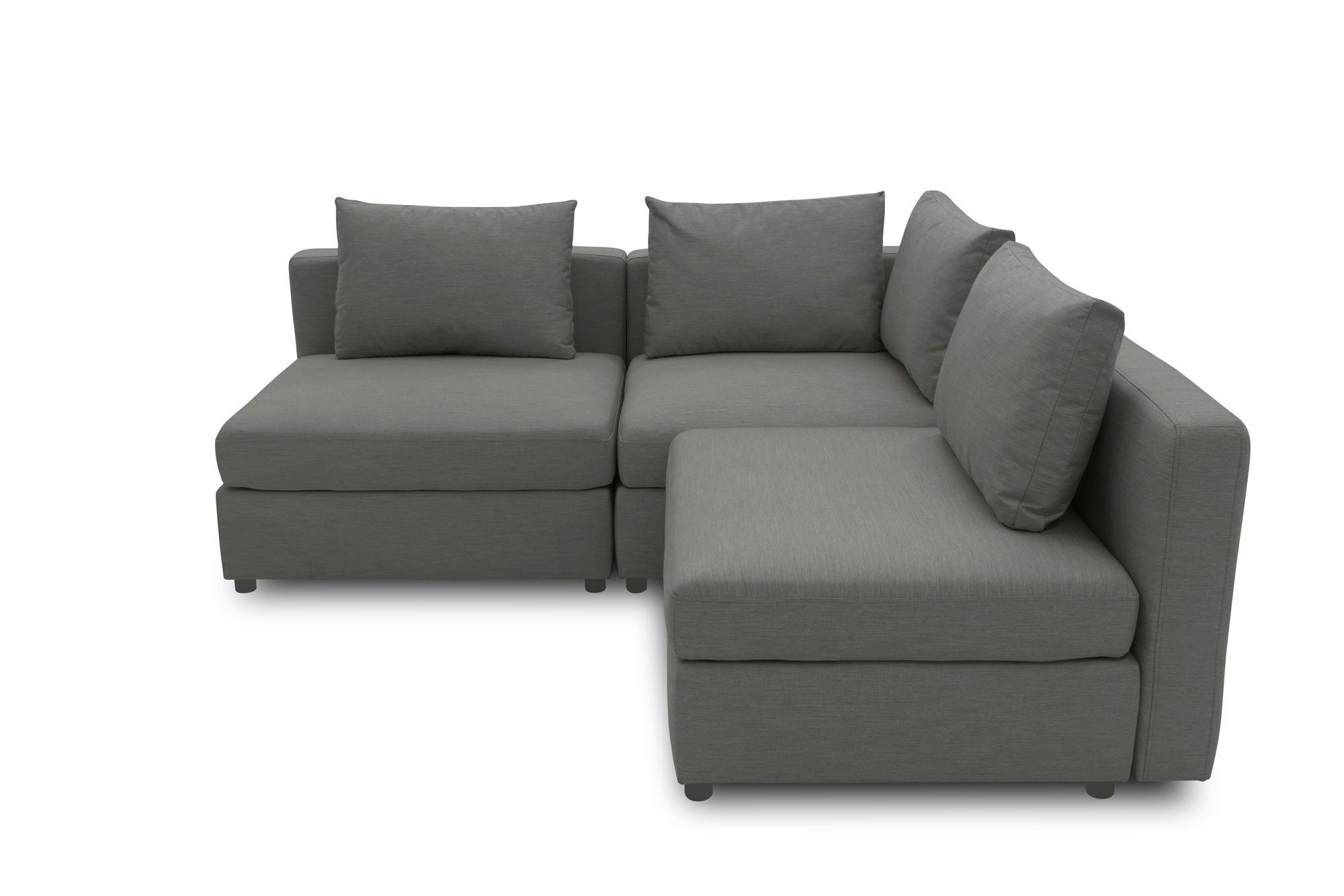 GARTENLOUNGE-SET 2 Bozhana mit Outdoorbezug in anthrazit - Anthrazit, Kunststoff - 58aufmkessel