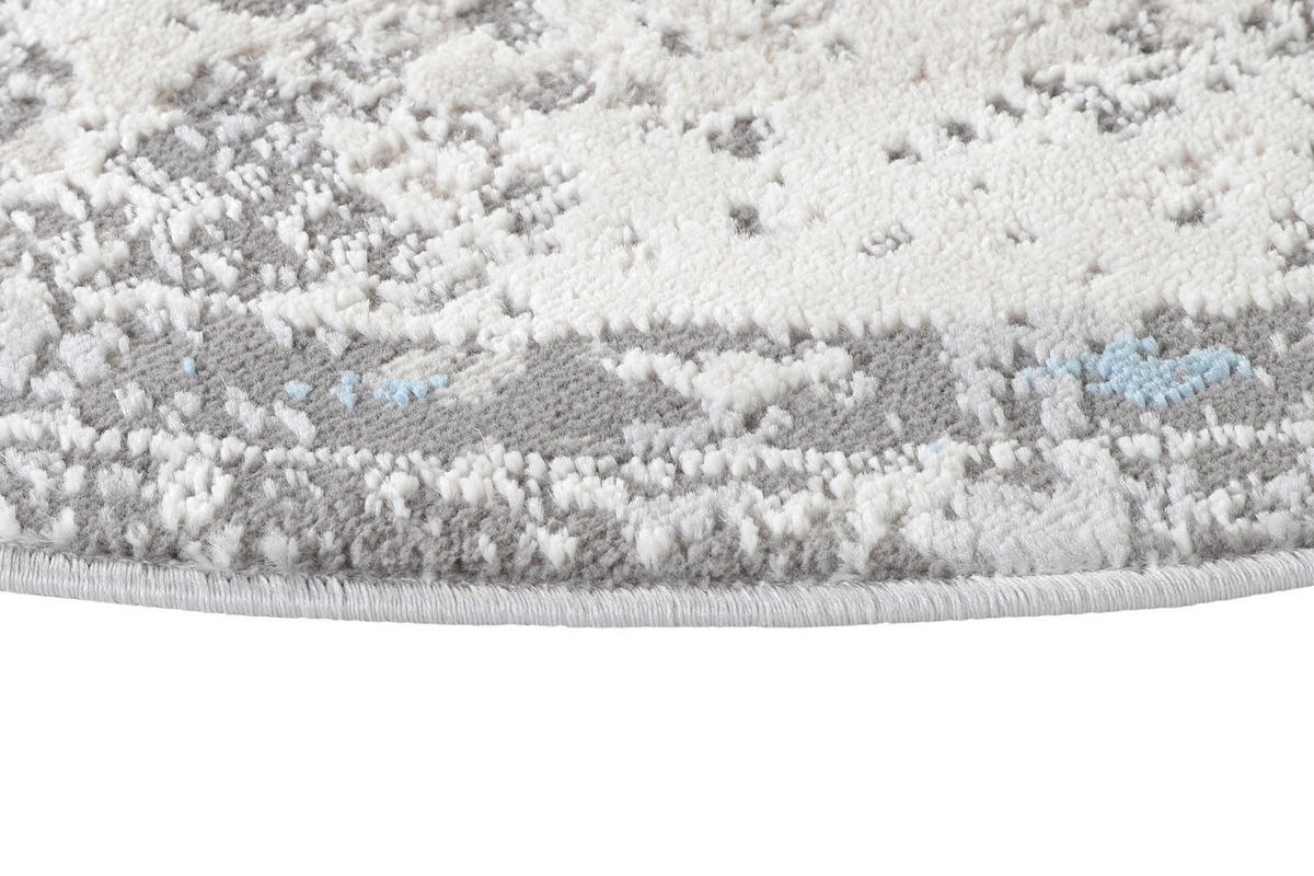 TEPPICH VALLEY Blau Rund 100/100 cm - Blau, Textil (100/100cm) - Tapiso