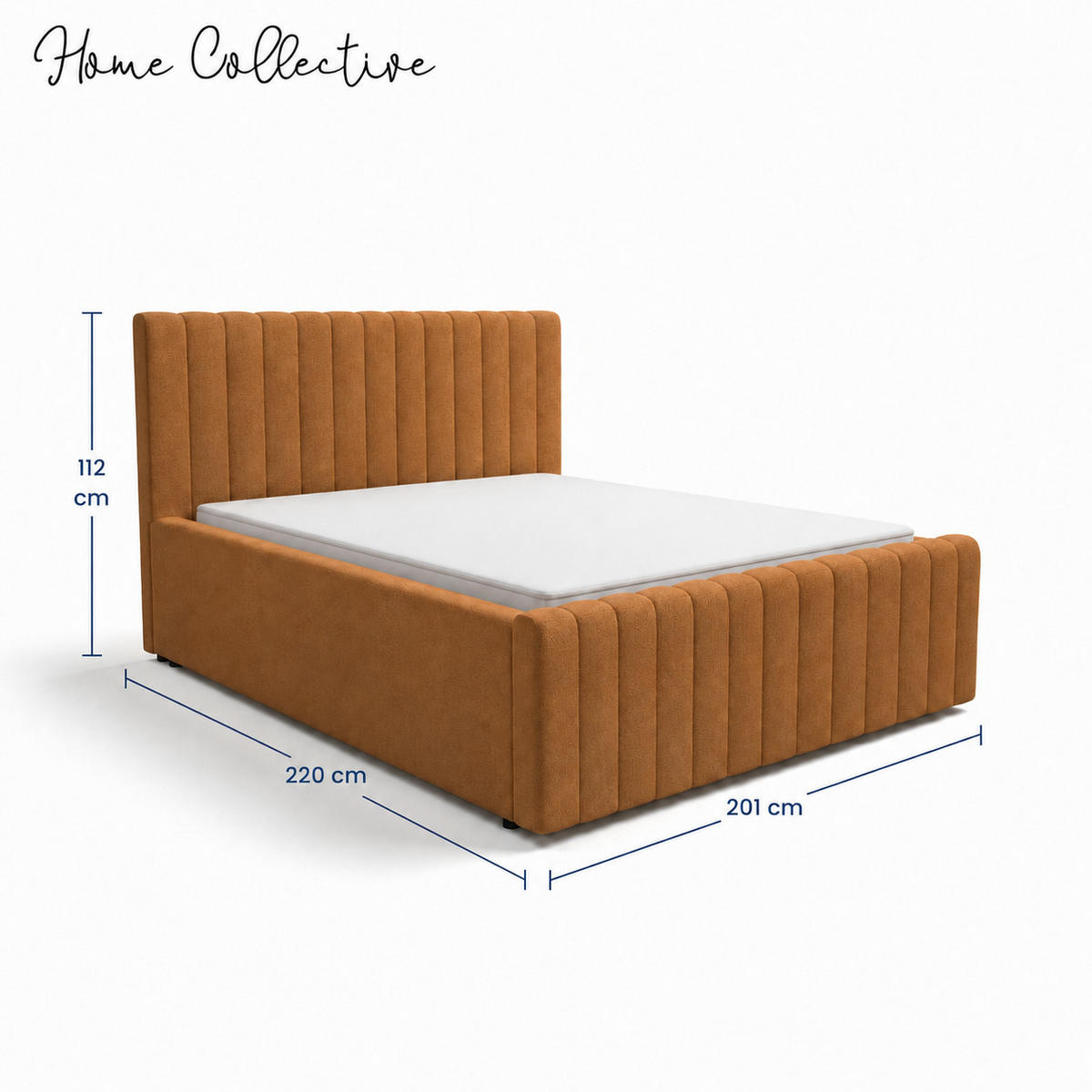 POLSTERBETT 180x200 cm in Braun - Braun, Textil (180/200cm) - Home Collective