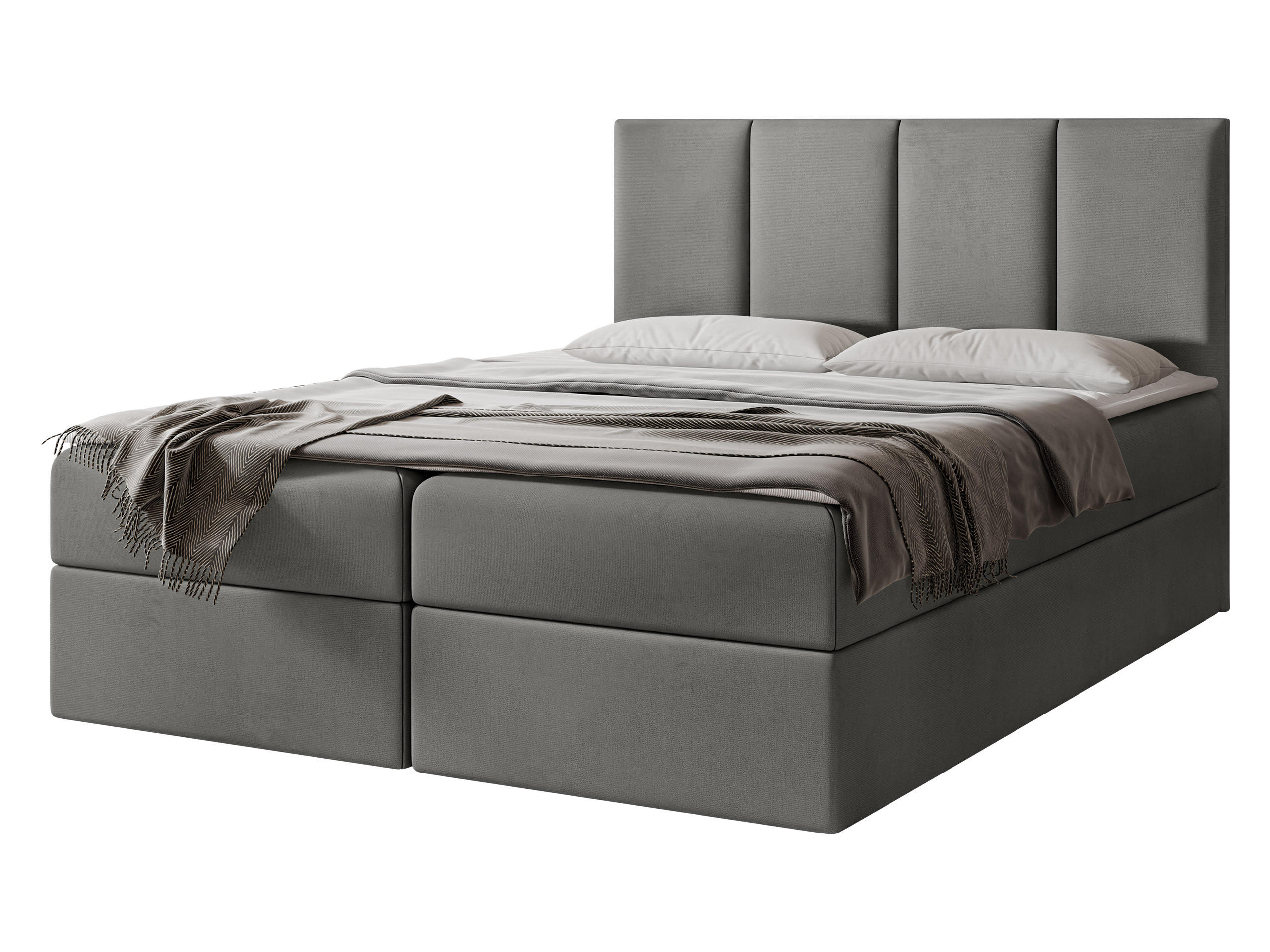 BOXBETT Rebos - H3 - Grau, Holz/Textil (140/200cm) - MIRJAN24