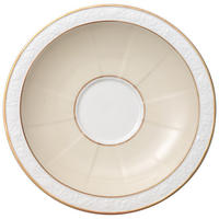 FRÜHSTÜCKSUNTERTASSE Ivoire weiß-gold ø 18,5 cm - Goldfarben/Weiß, Keramik (18.5cm) - Villeroy & Boch