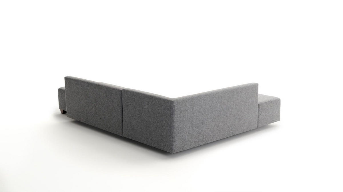 ECKSOFA mit rollbarer Schlaffunktion - Walnussfarben/Braun, Holzwerkstoff/Kunststoff (280/206cm) - myHomelando