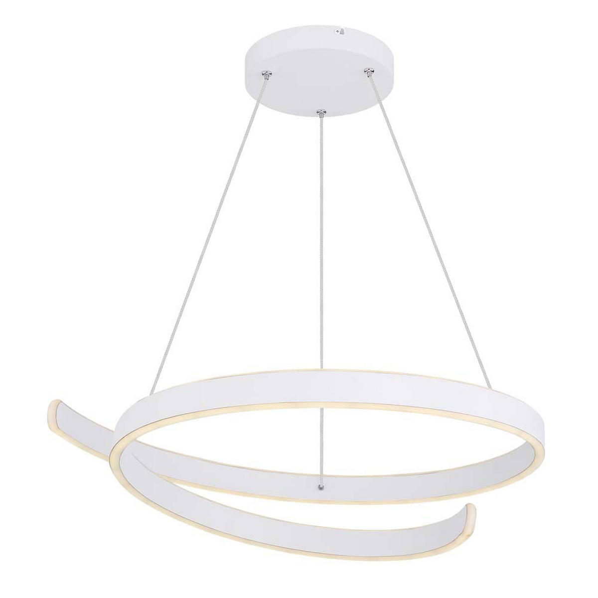 LED HÄNGELEUCHTE Weiß Matt - Weiß, Metall (66/62/120cm) - Globo Lighting