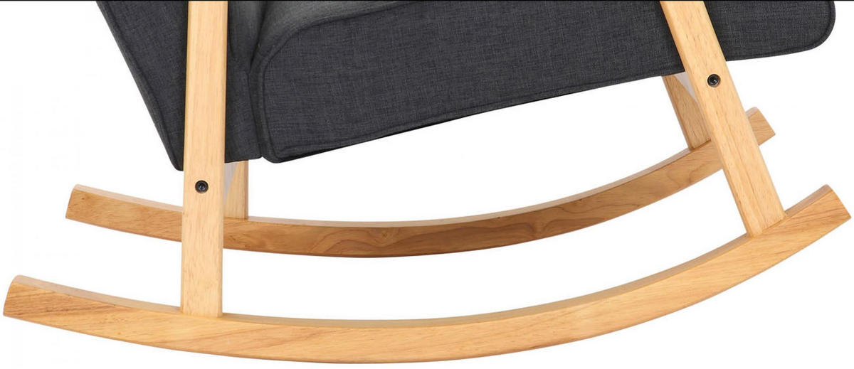 SCHAUKELSTUHL Stoff dunkelgrau - Dunkelgrau, Holz/Textil (67/82/92cm) - CLP