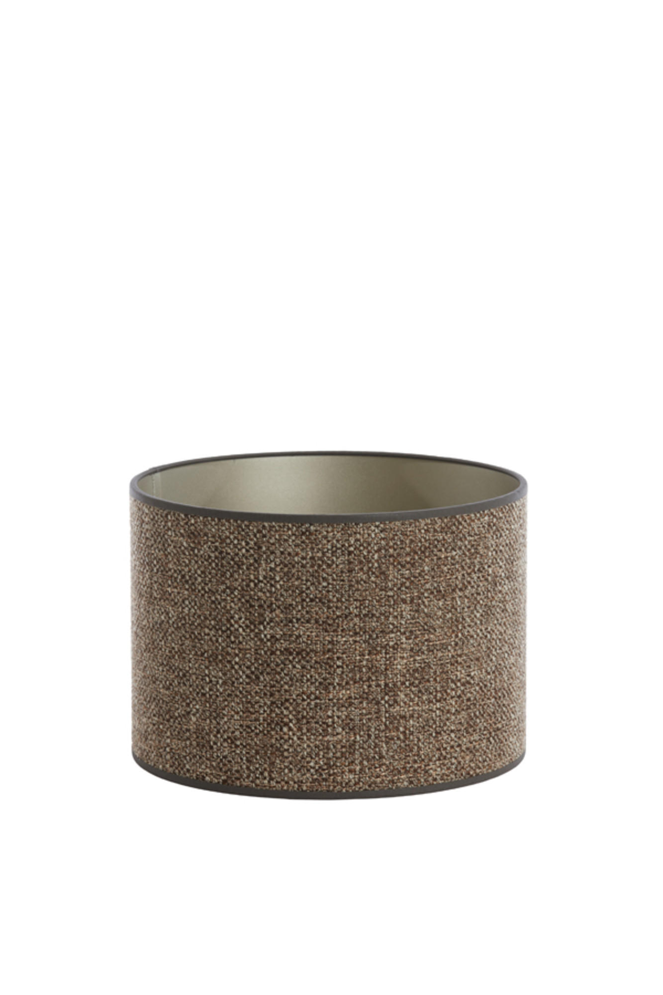 LAMPENSCHIRM Saverna Braun Ø30/21 cm - Dunkelbraun, Textil (30/30/21cm) - Light & Living