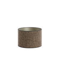 LAMPENSCHIRM Saverna Braun Ø30/21 cm - Dunkelbraun, Textil (30/30/21cm) - Light & Living