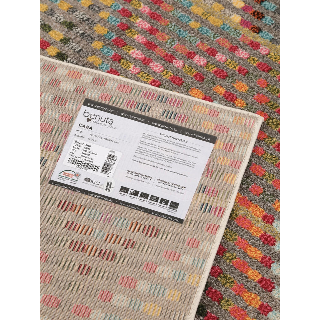 Thumbnail - benuta Nest Teppich, Mehrfarbig, Textil, Grafikmuster, Rechteckig, 200x290 cm, Oeko-Tex® Standard 100, wasserabweisend, ...