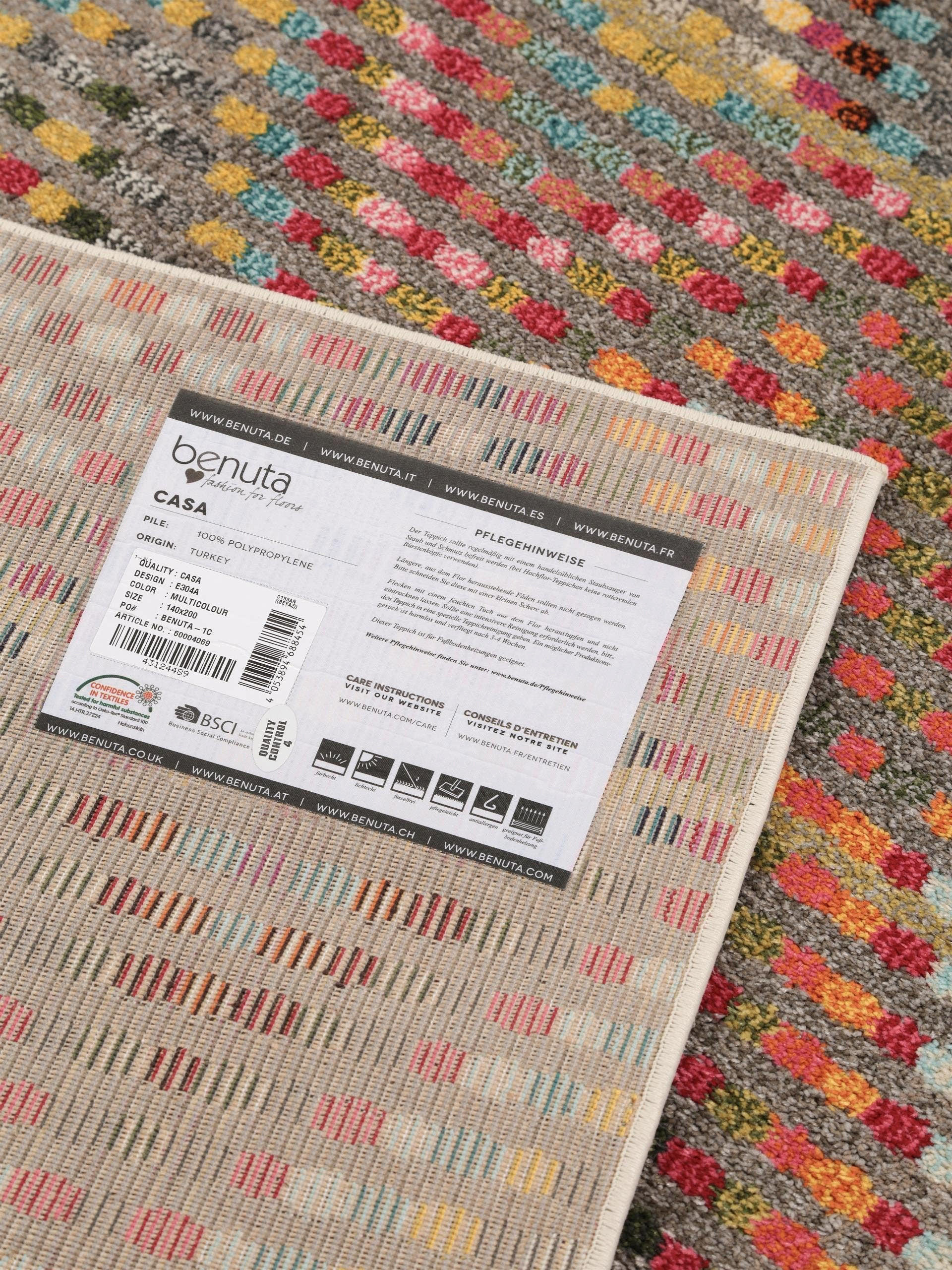 Thumbnail - benuta Nest Teppich, Mehrfarbig, Textil, Grafikmuster, Rechteckig, 300x400 cm, Oeko-Tex® Standard 100, wasserabweisend, ...