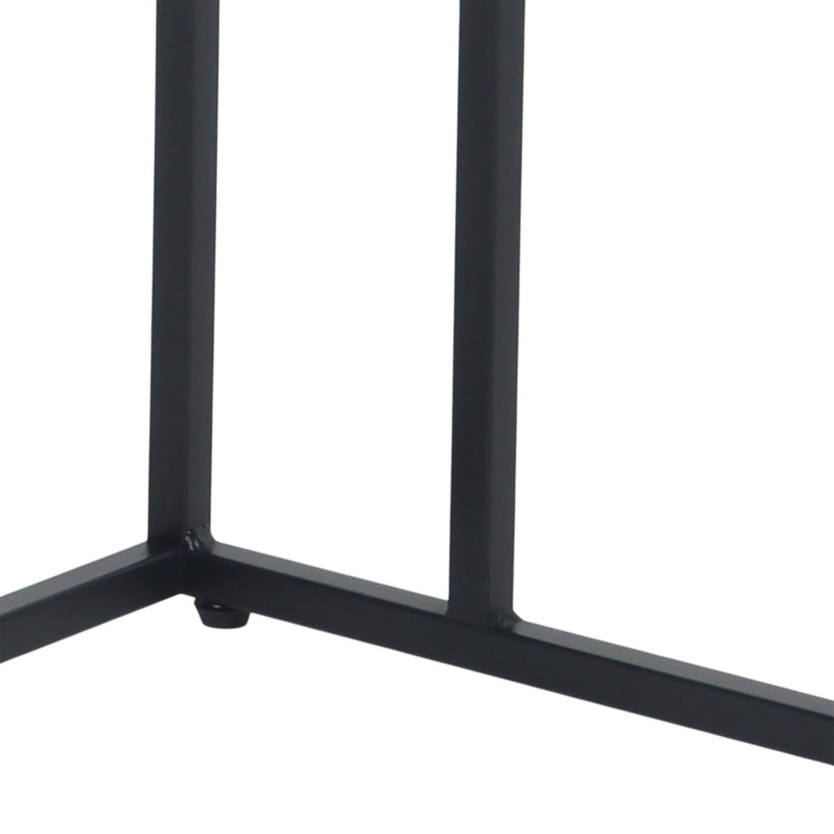 BEISTELLTISCH - Schwarz, Holzwerkstoff/Metall (35/50/64cm) - Relaxdays