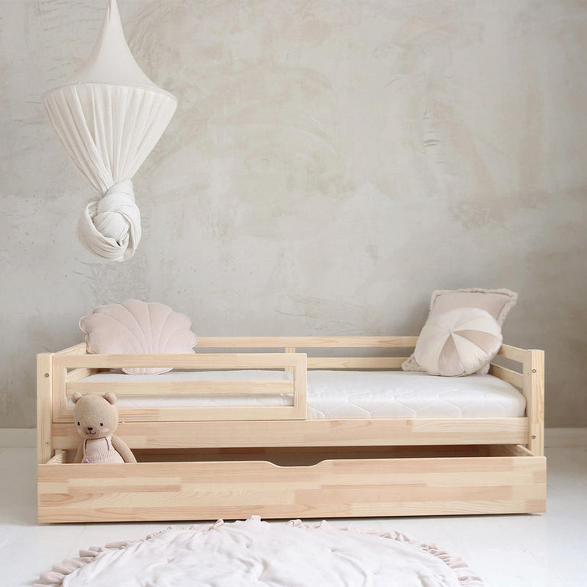 POSTEĽ 90/190 Myléna Prírodné drevo - hnedá, drevo (90/190cm) - Petits-meubles