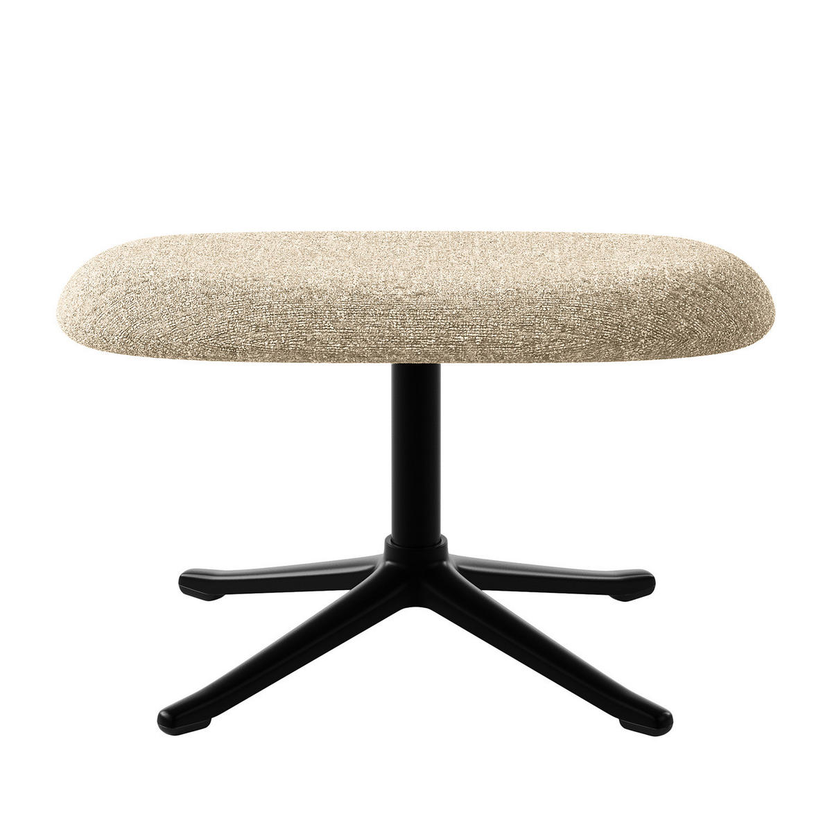 POLSTERHOCKER - Taupe/Schwarz, Textil/Metall (53/37/46cm) - home24