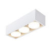 LED-DECKENLEUCHTE Harmonie 3-flammig 30/10/8 cm - Weiß, Metall (30/10/8cm) - Nettlife