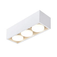 LED-DECKENLEUCHTE Harmonie 3-flammig 30/10/8 cm - Weiß, Metall (30/10/8cm) - Nettlife