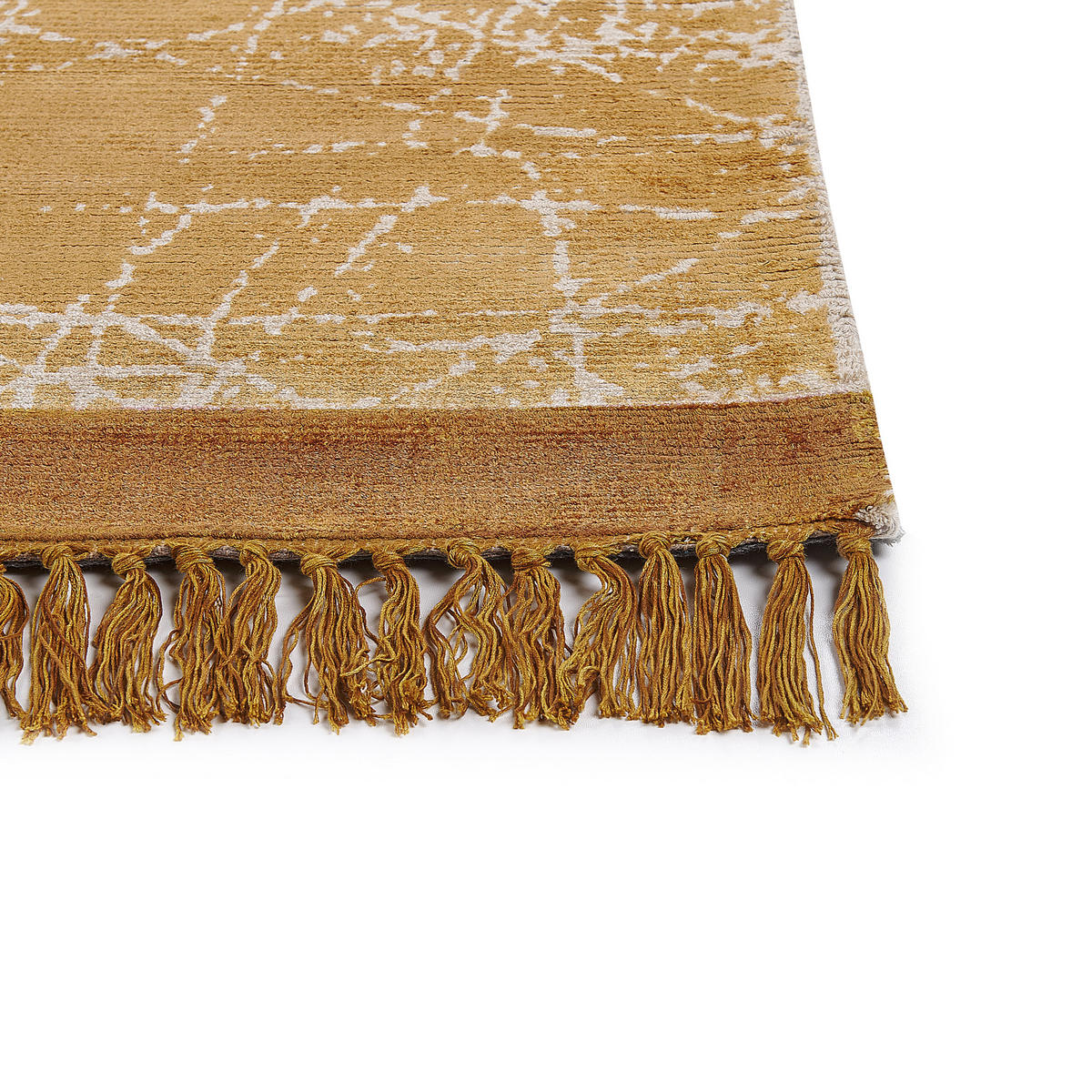KURZFLOR-TEPPICH Hanli 230/160 cm - Orange, Naturmaterialien (160/230cm) - Beliani