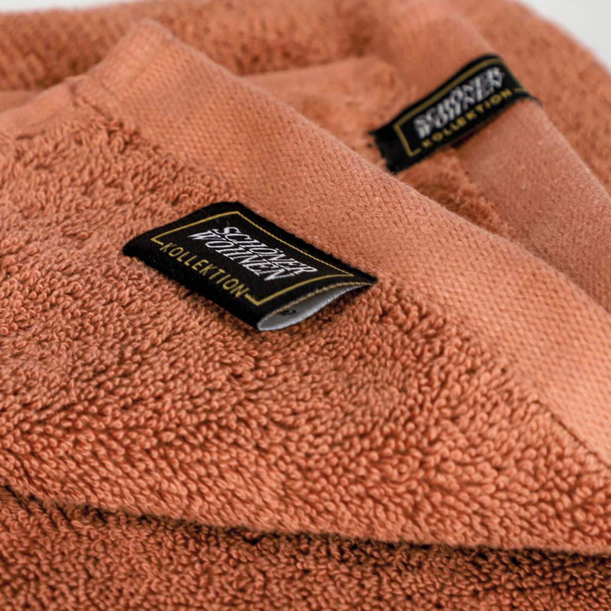 GÄSTEHANDTUCH 4ER SET AUS 100 % BAUMWOLLE SENSE - Rostfarben, Textil (30/50cm) - Schöner Wohnen