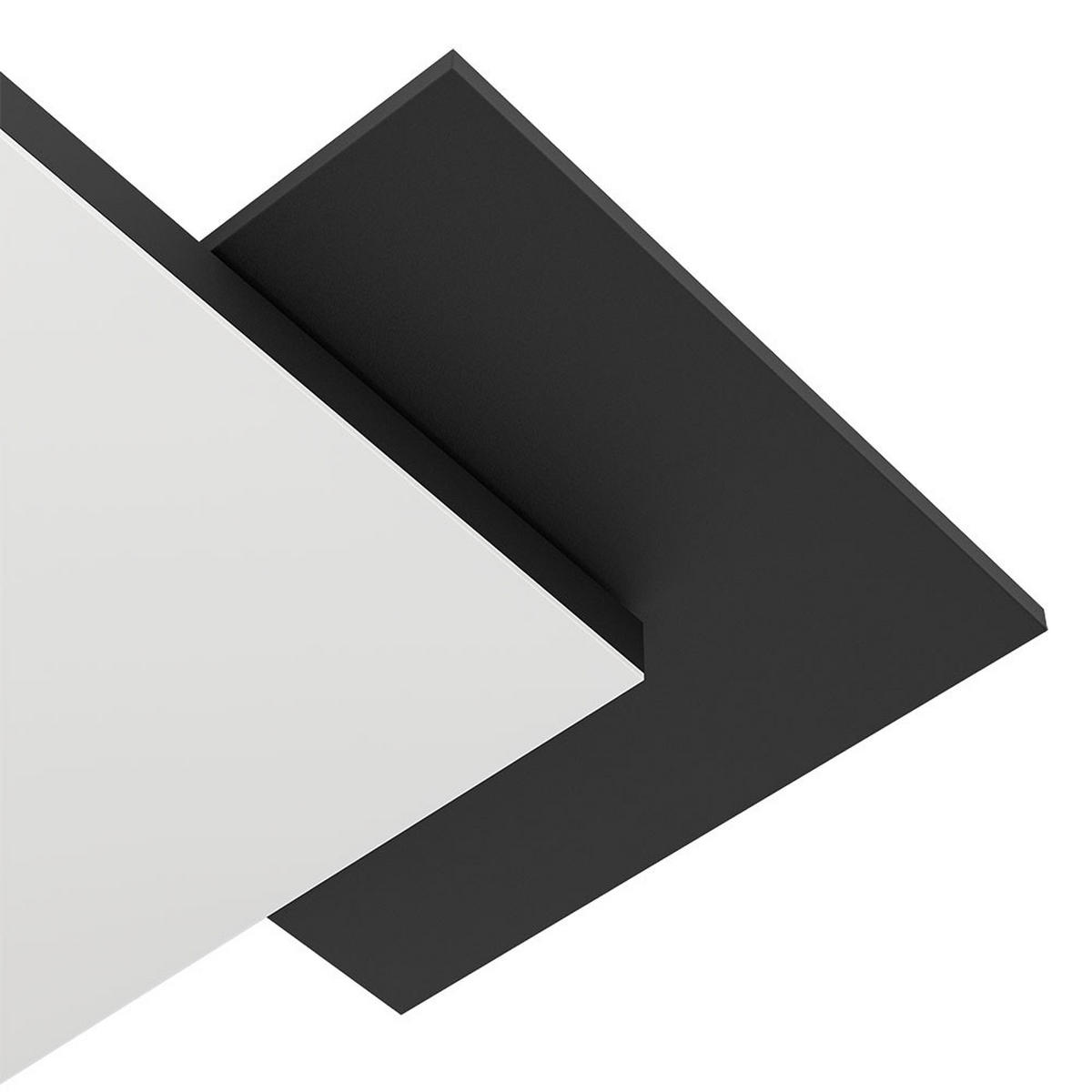 LED DECKENLEUCHTE Holzoptik Schwarz - Schwarz, Metall (43/43/6cm)