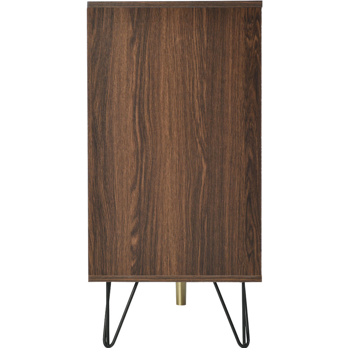 SIDEBOARD 120/38/76,5 cm Natur/Schwarz aus Holzwerkstoff mit 3 Türen - Naturfarben, Holzwerkstoff (120/76.5/38cm) - OKWISH