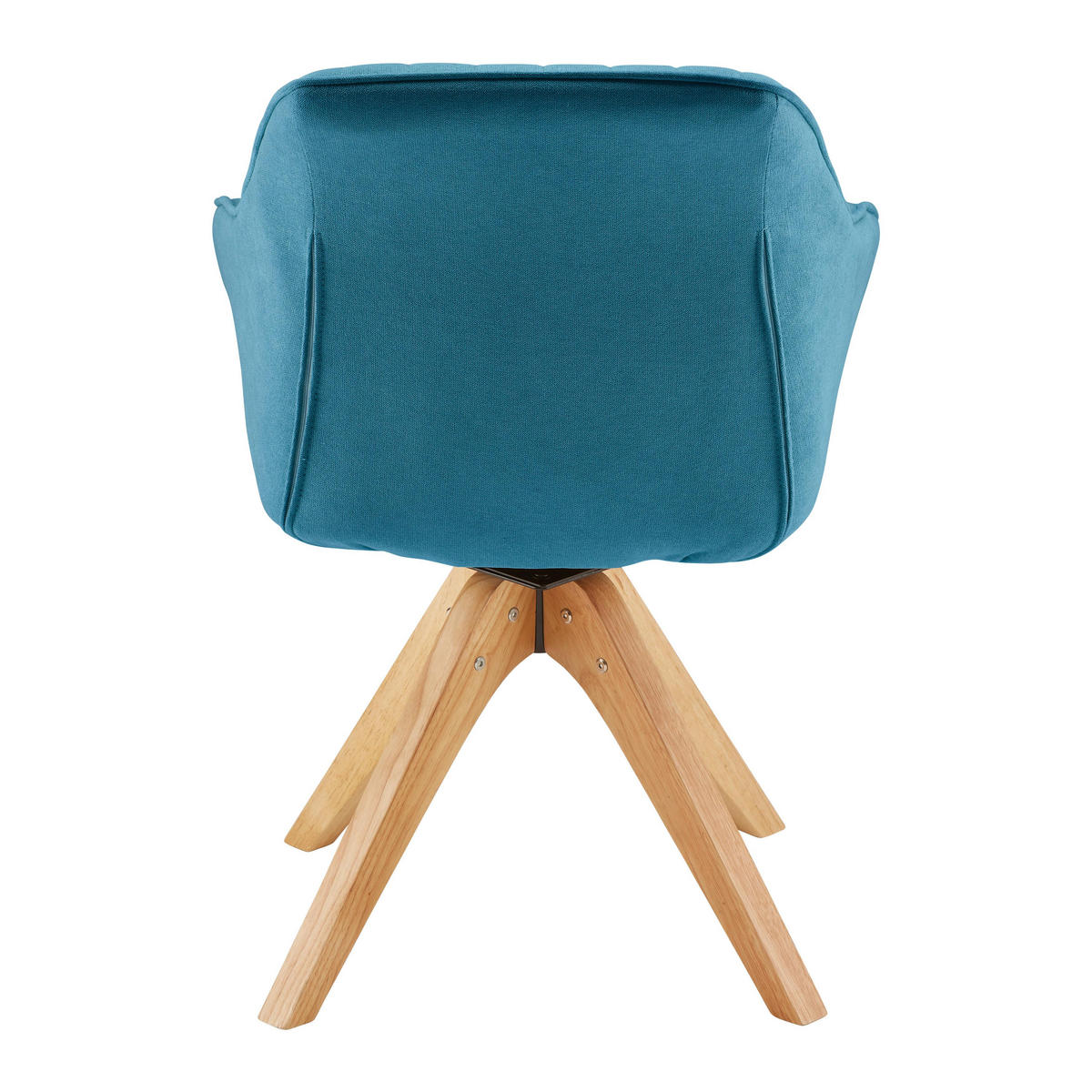 ARMLEHNSTUHL Leonie Petrol Webstoff Drehbar Gepolstert - Petrol, Holz (60/82/61cm) - Bessagi Home