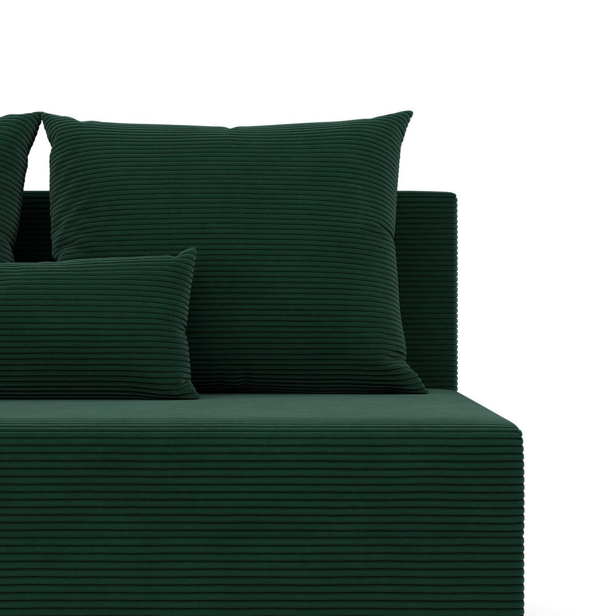 SOFA 3-SITZER MIT SCHLAFFUNKTION FERMO Dunkelgrün - Dunkelgrün, Textil (92/95/191cm) - Mebligo