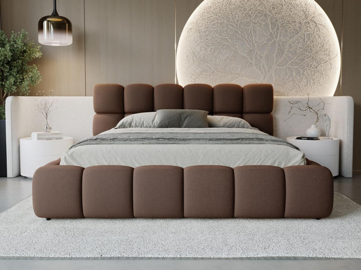 POLSTERBETT Modo 200x200 Braun - Braun, Textil (200/200cm) - Graingold