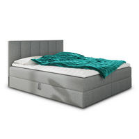 BOXBETT Star - 160x200 - grau (Inari 91, Webstoff) - Schwarz/Grau, Holz/Holzwerkstoff (160/200cm) - Sofnet