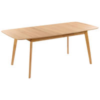 JÍDELNÍ STŮL 150-190/90/75 cm Světle hnědý Obdélníkový Madox - světle hnědá, kompozitní dřevo (150/90/75cm) - Beliani