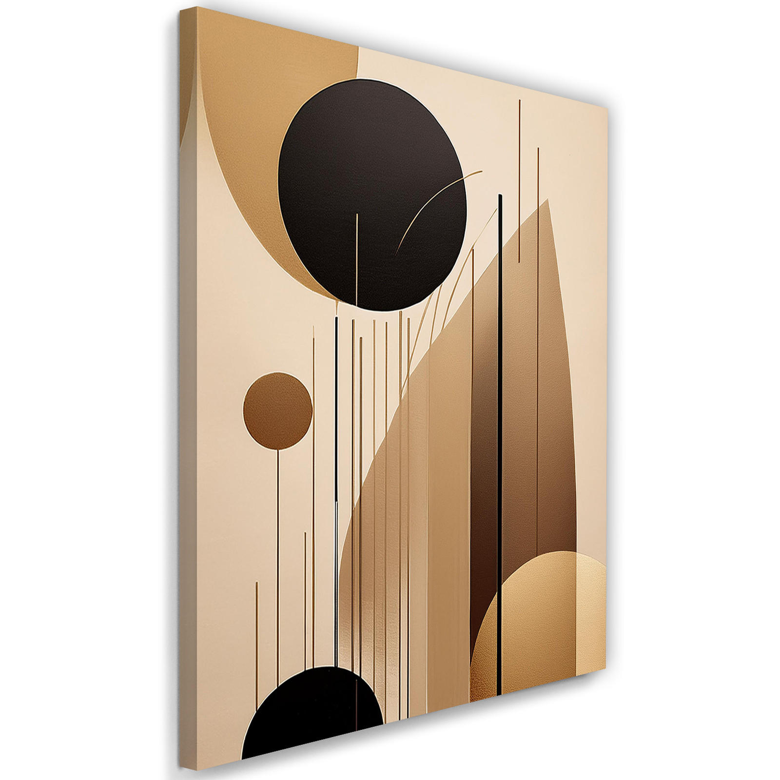 WANDBILD abstrakte formen beige - Beige, Textil (40/60cm) - Feeby