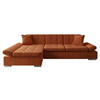 ECKSOFA Malwi, Seite: Links - Dunkelorange, Holz/Textil (278/161cm) - MIRJAN24
