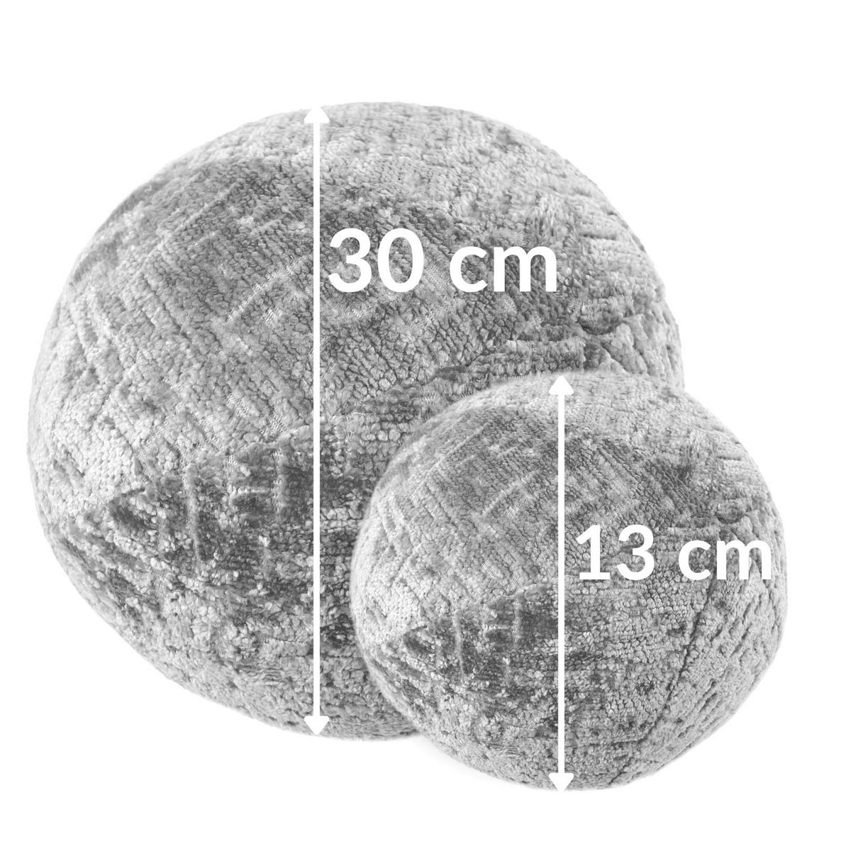 SET AUS ZWEI ZIERKISSEN Happy Pill Grau 13/30 cm - Grau, Textil (30/30cm) - Maison de Reve