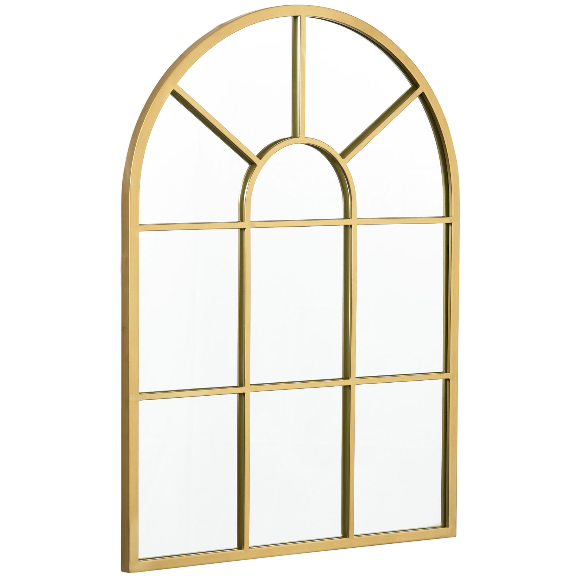 WANDSPIEGEL - Goldfarben, Glas/Metall (2/50/70cm) - HOMCOM