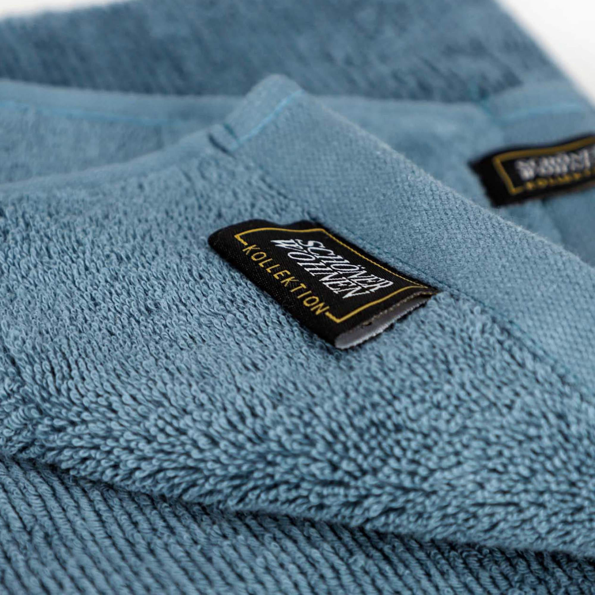 GÄSTEHANDTUCH 4ER SET AUS 100 % BAUMWOLLE SENSE - Blau, Textil (30/50cm) - Schöner Wohnen