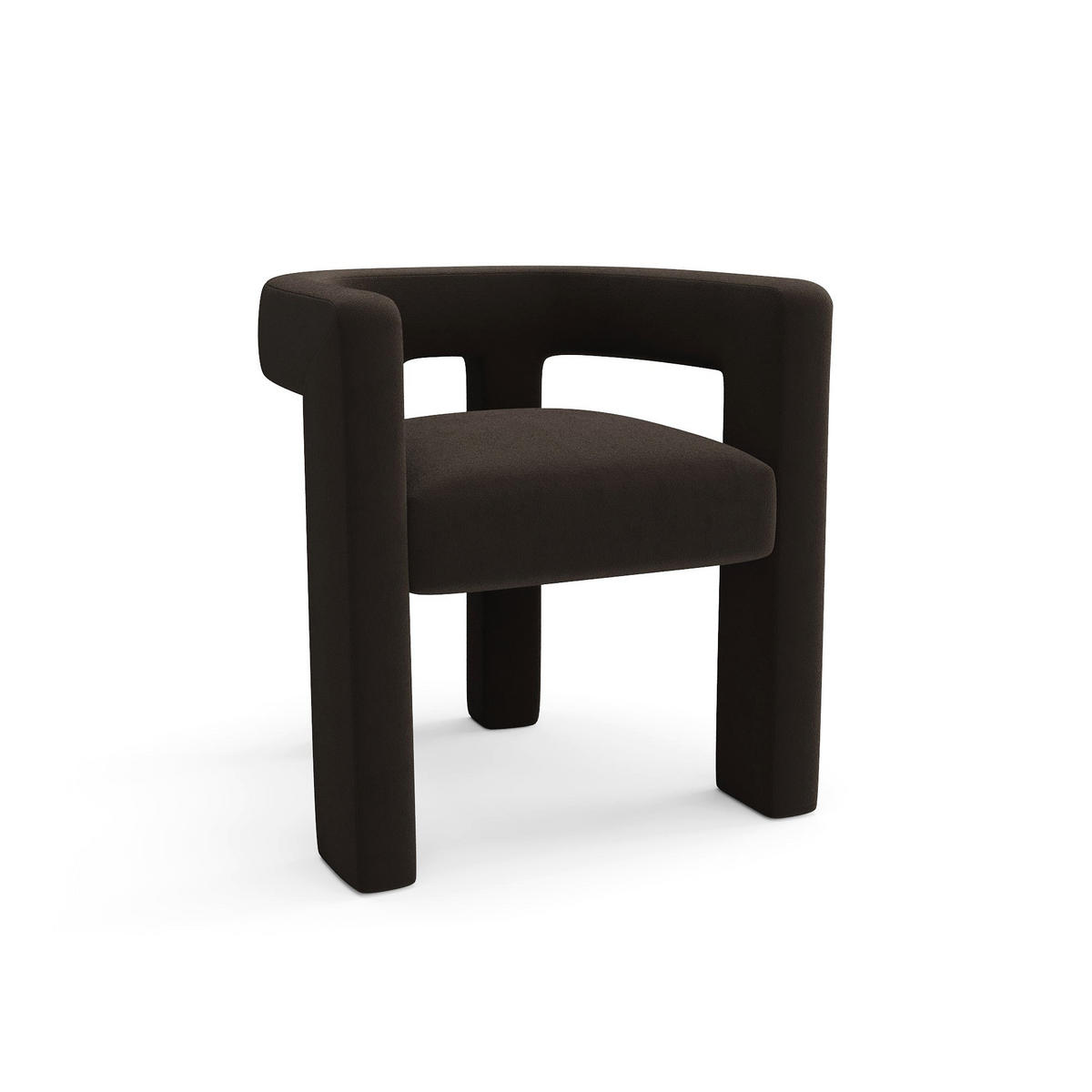 ESSZIMMERSTUHL Glatter Samt Schwarz 66cm - Schwarz, Textil (66/68/55cm) - Sia Home