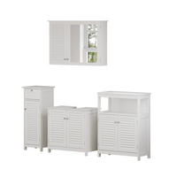BADMÖBEL-SET Riad Weiß 4 Teile, Option 4 - Weiß, Holzwerkstoff (60/58/35cm) - Vicco